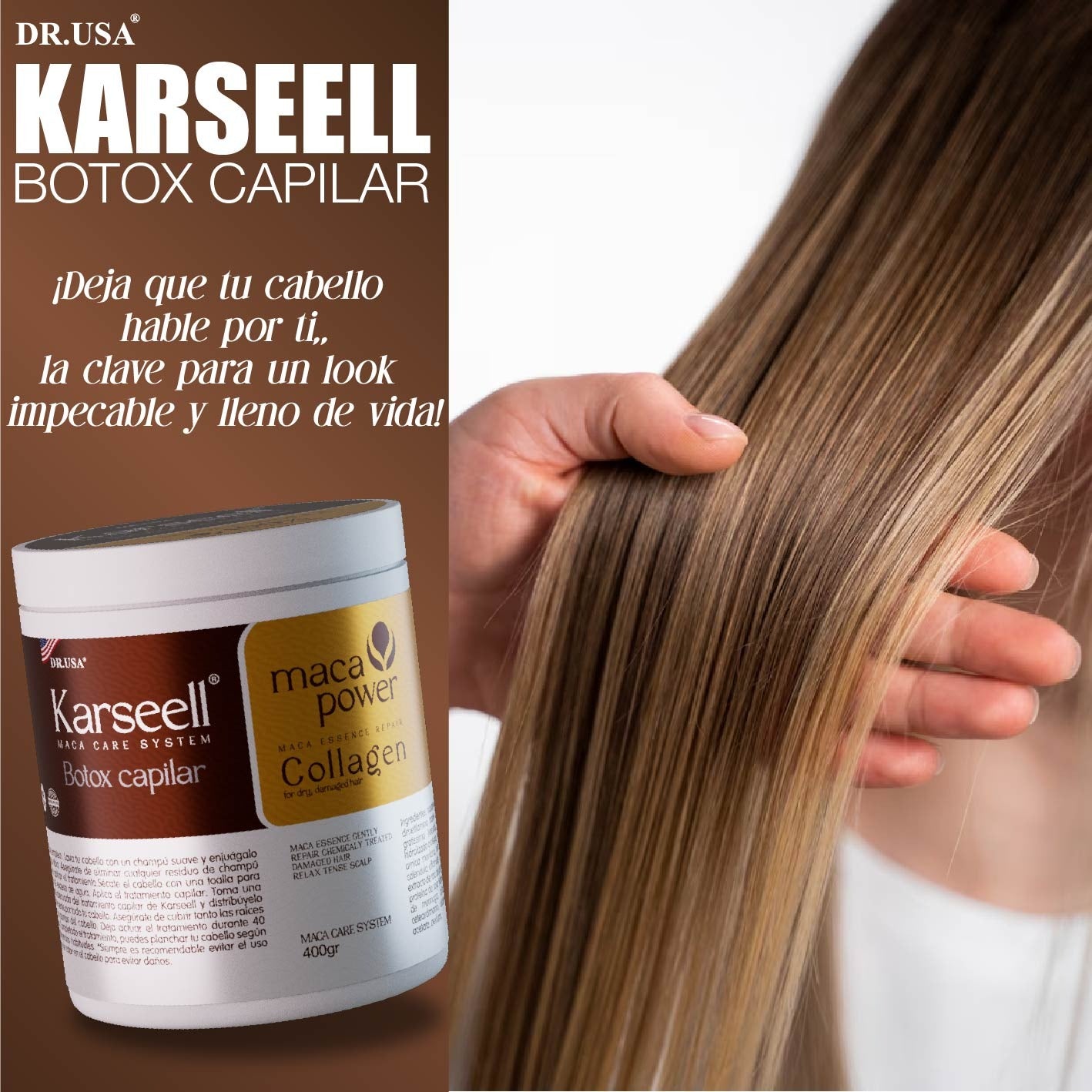 ✨ Karseell – Tratamiento Capilar Profesional con Colágeno + Aceite de Argán